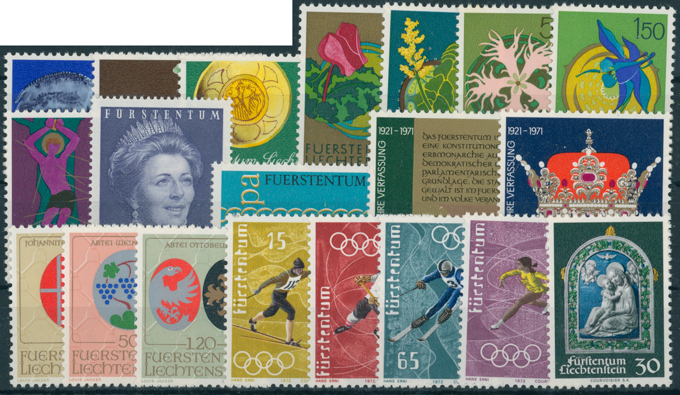 LIECHTENSTEIN Jahrgang 1971 komplett