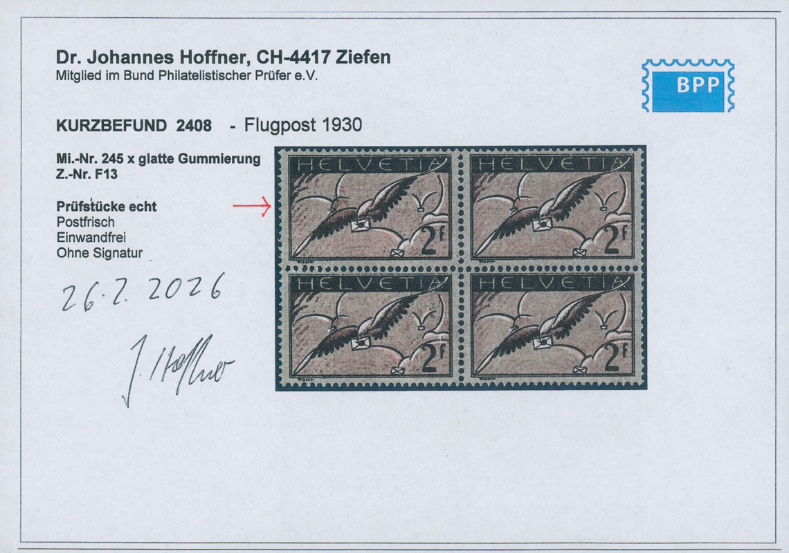 SCHWEIZ 1930 MiNr. 245 x