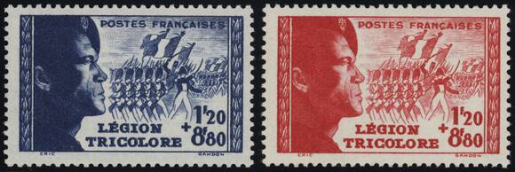 Frankreich 1942 MiNr. 576-577