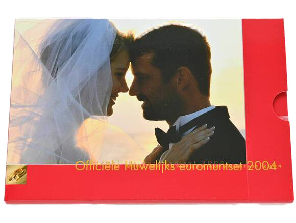 NIEDERLANDE 2004 amtlicher Glückwunschmünzsatz Hochzeit