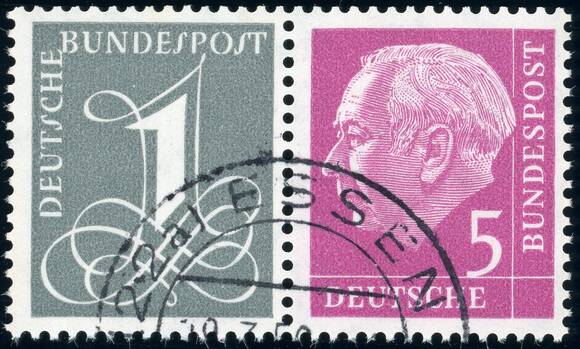 BRD 1958, Heuss und Ziffer, W 17 X BRD 1958, Heuss und Ziffer, W 17 X