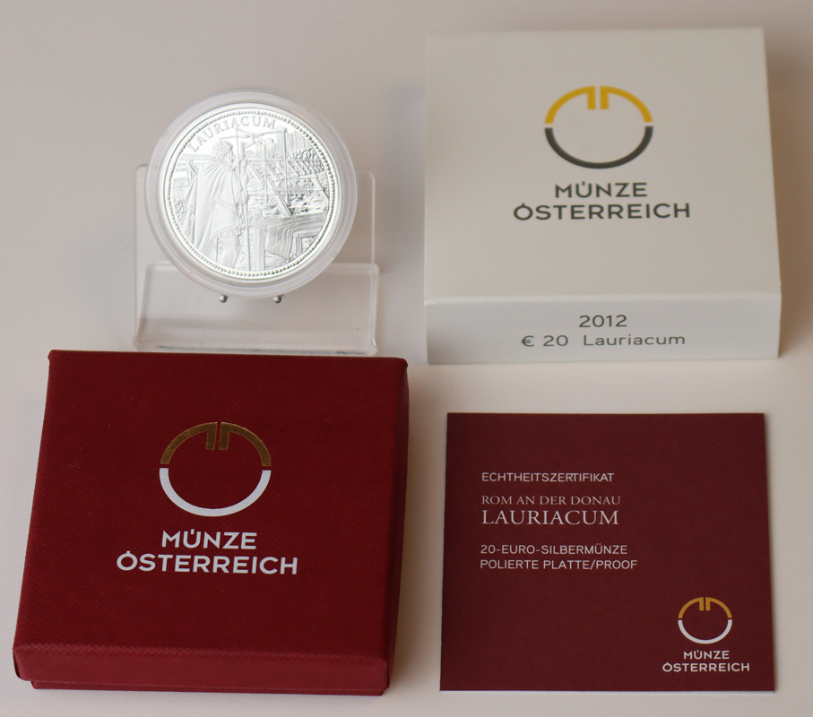 ÖSTERREICH 2012 20 Euro Lauriacum PP