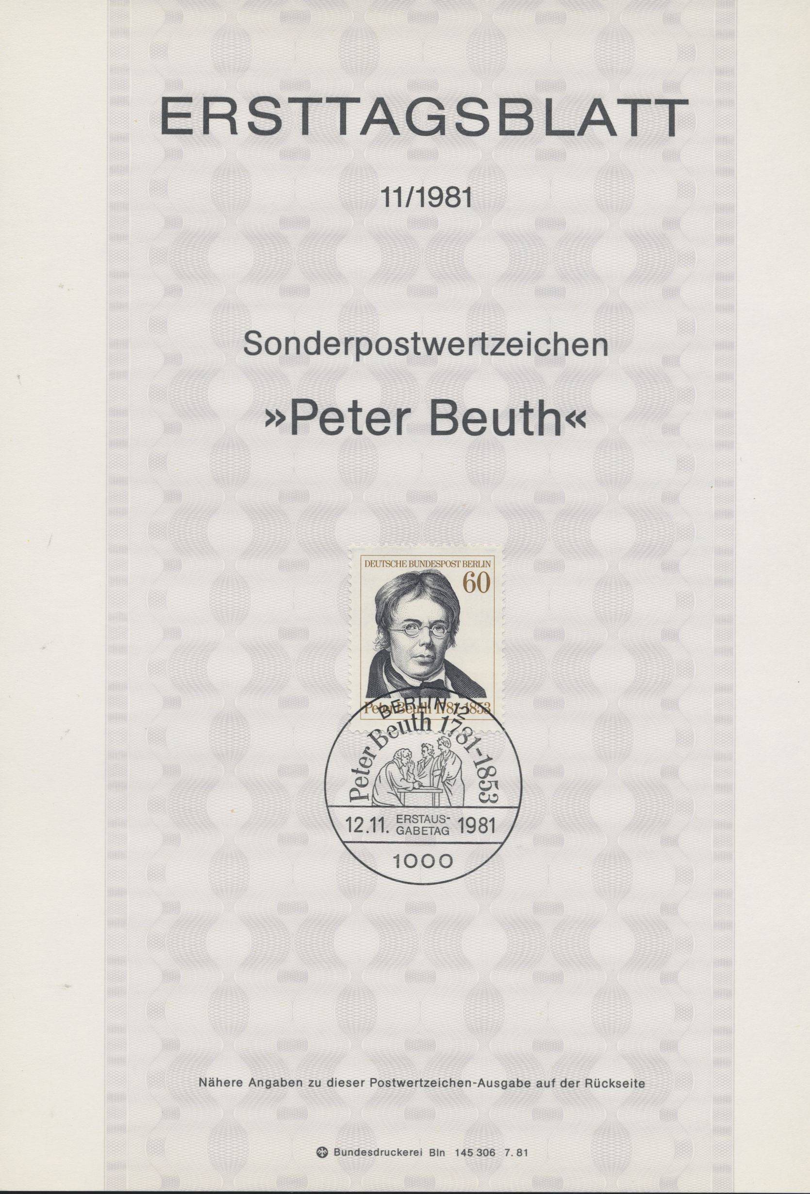 Berlin Ersttagsblätter Jahrgang 1981