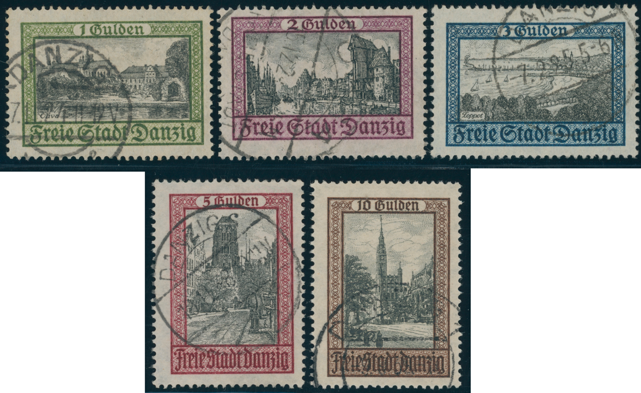 DANZIG 1924 MiNr. 207-211