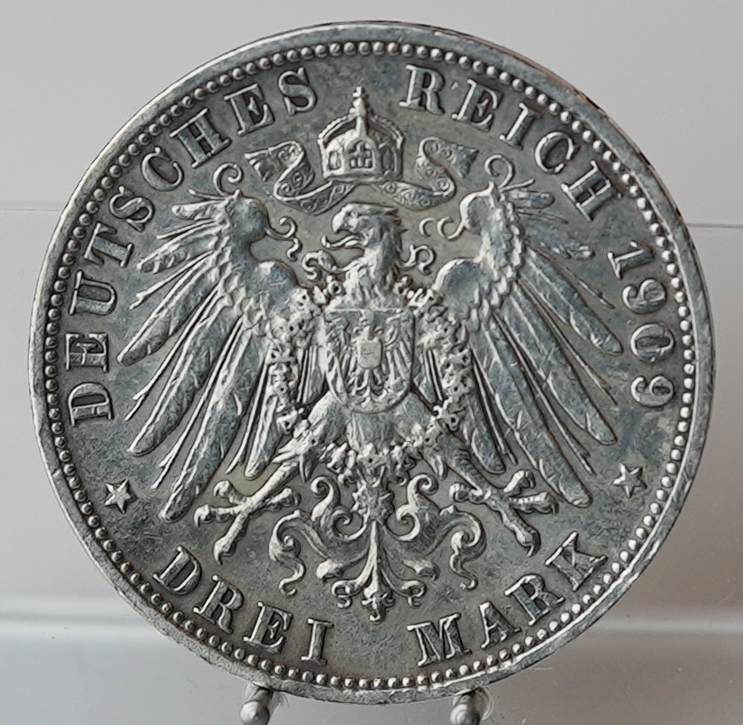 PREUSSEN 3 Mark 1909 A, Jaeger 103