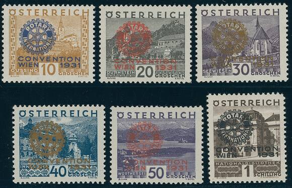ÖSTERREICH 1931 MiNr. 518-523 ÖSTERREICH 1931 MiNr. 518-523