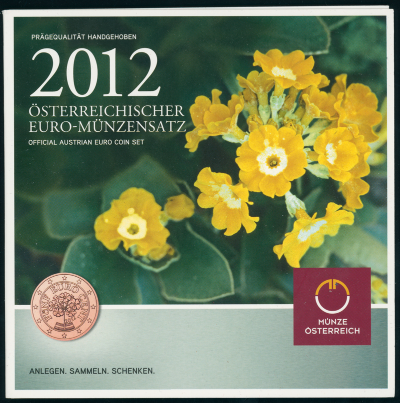 ÖSTERREICH 2012 offizieller Kursmünzensatz
