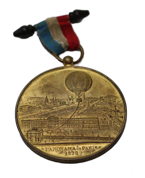 PANORAMA DE PARIS 1878, große vergoldete Kupfermedaille PANORAMA DE PARIS 1878, große vergoldete Kupfermedaille