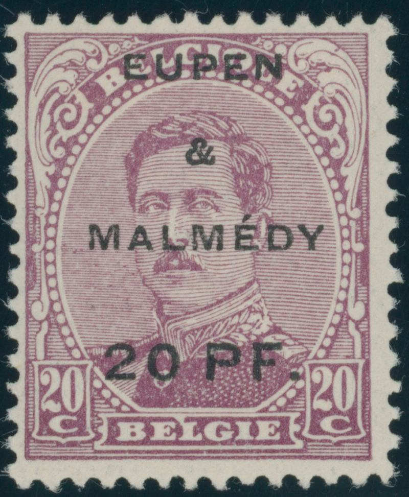 EUPEN UND MALMÉDY 1920 MiNr. 4 A PF