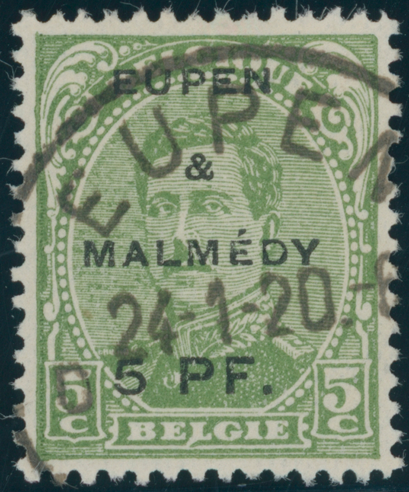 EUPEN UND MALMÉDY 1920 MiNr. 1 A PF