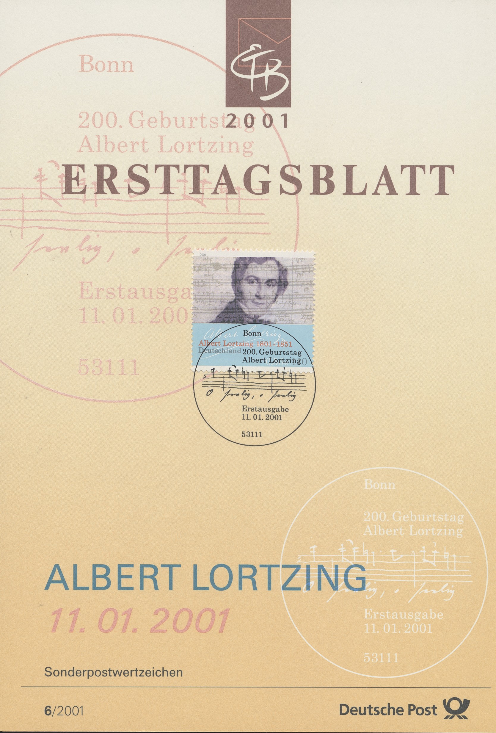 BRD Ersttagsblätter Jahrgang 2001