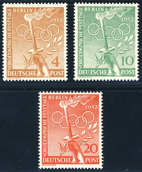 BERLIN 1952 MiNr. 88-90