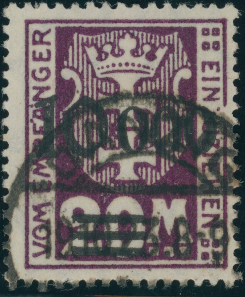 DANZIG PORTO 1923 MiNr. P 27 I