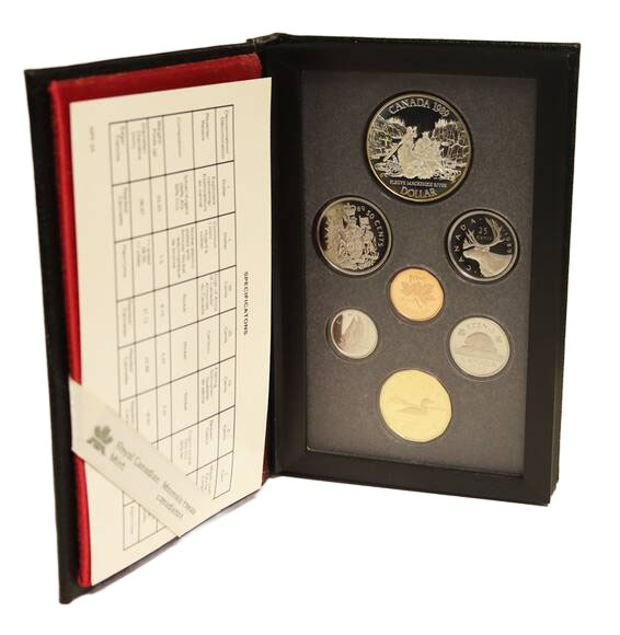 KANADA 1989 Proofset mit 1 Silberdollar Alexander Mackenzie