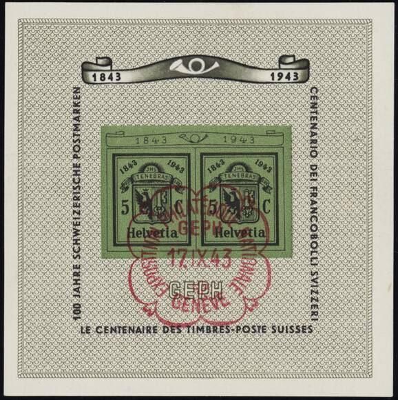 SCHWEIZ 1943 Block 10