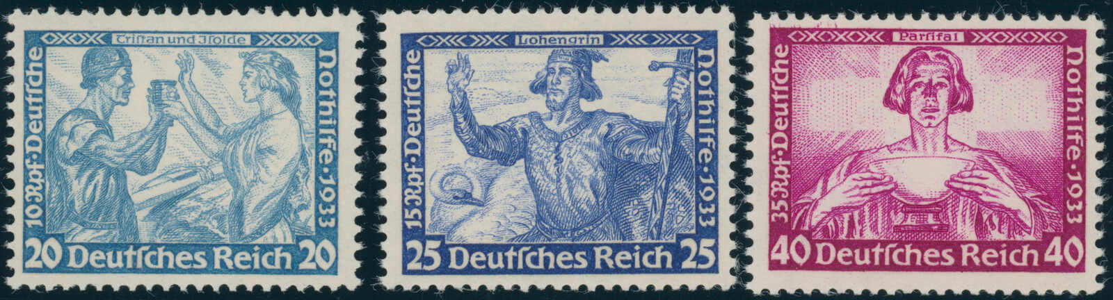DEUTSCHES REICH 1933 MiNr. 499-507 A-Zähnung