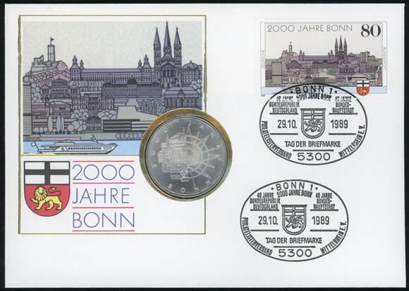 BRD 1989/1989 Numisbrief 2000 Jahre Bonn
