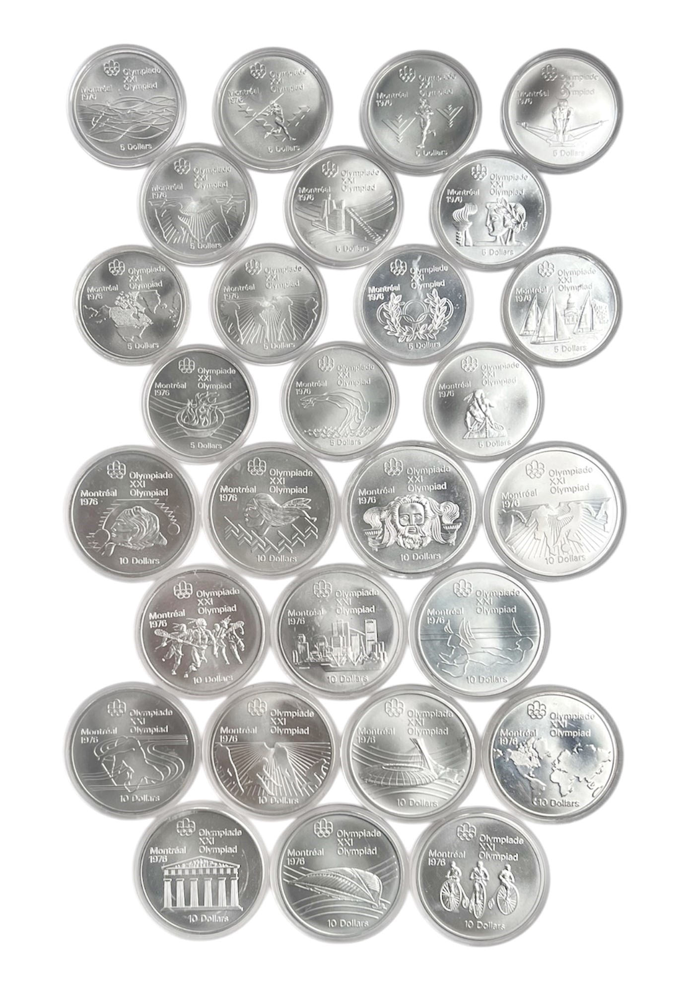 KANADA 1973-1976 komplette Silber-Sammlung Olympische Spiele Montreal