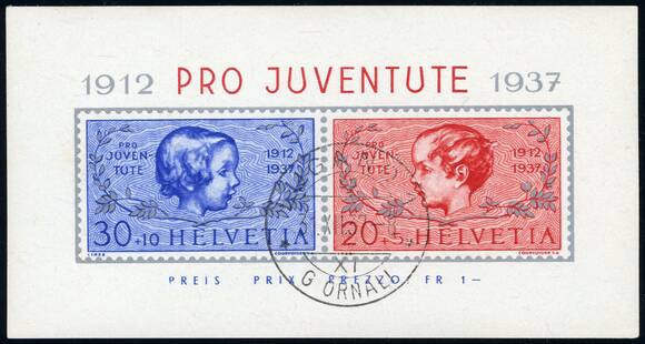 SCHWEIZ 1937 Block 3