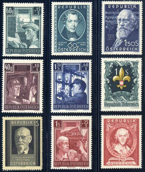 ÖSTERREICH 1951 Jahrgang komplett ÖSTERREICH 1951 Jahrgang komplett