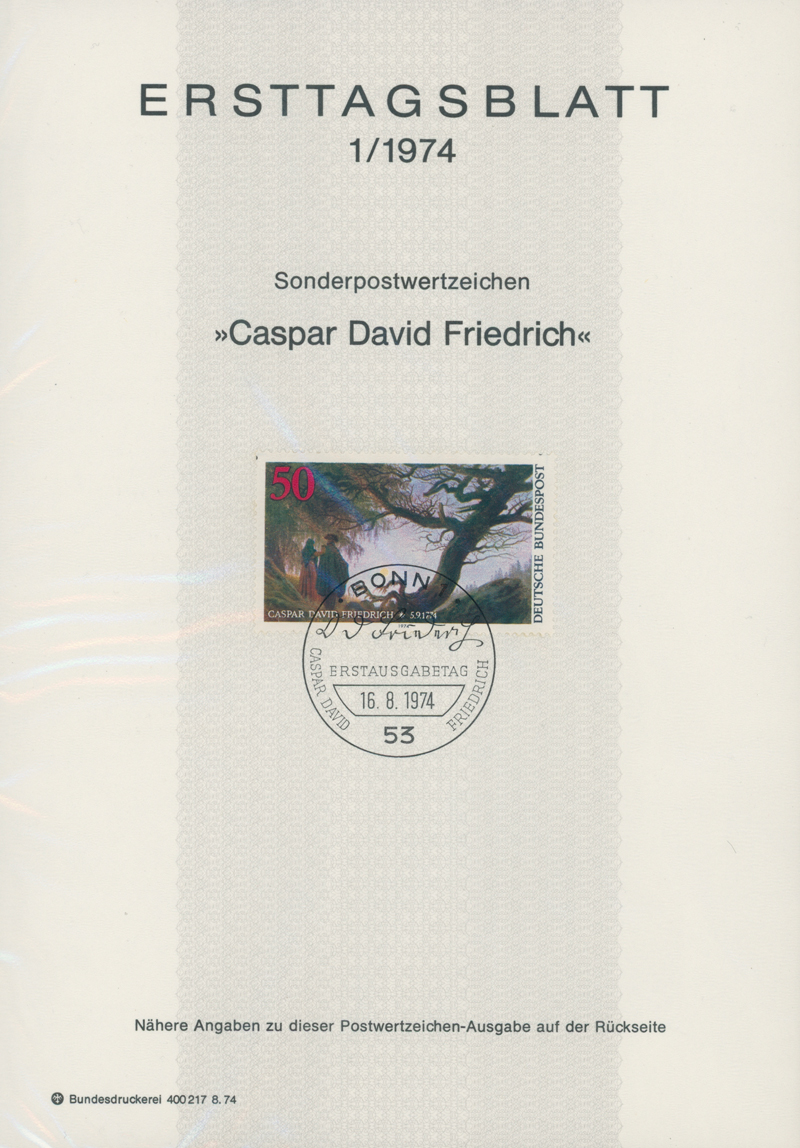 BRD Ersttagsblätter Jahrgang 1974