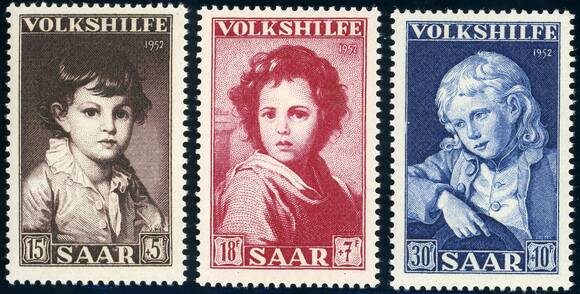 SAARLAND 1952 MiNr. 338-340