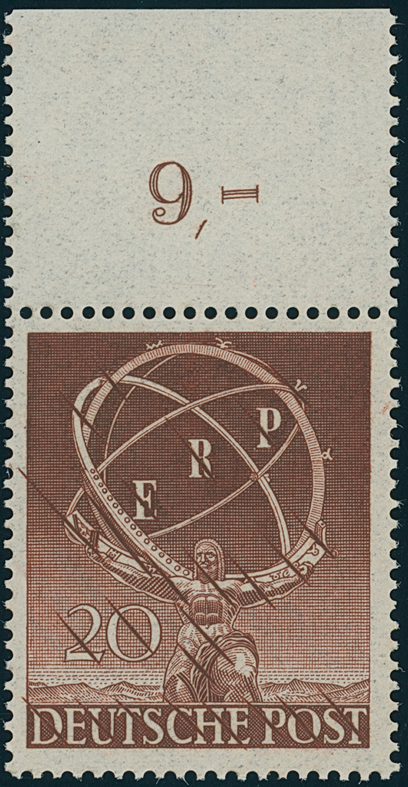 BERLIN 1950 MiNr. 71 P Probedruck Oberrand