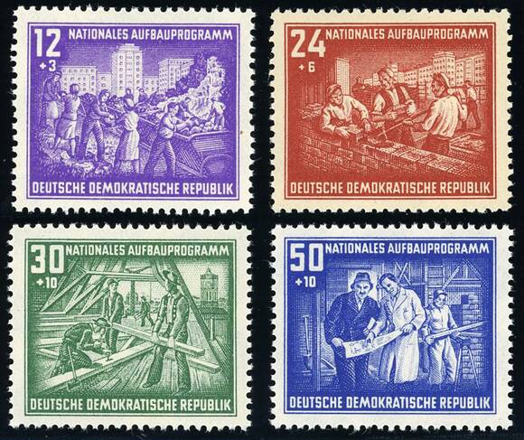 DDR 1952 MiNr. 303-306
