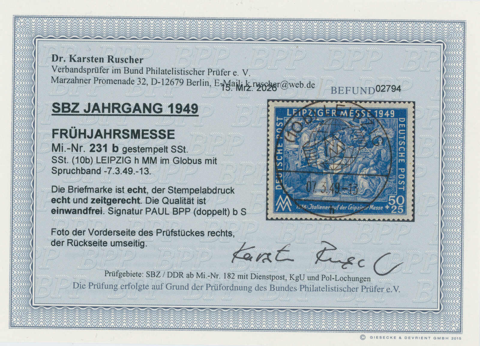 SBZ MiNr. 231 b