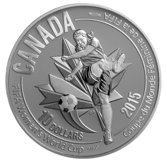 KANADA 10 Dollars 2015 Frauenfußball The Kicker KANADA 10 Dollars 2015 Frauenfußball The Kicker