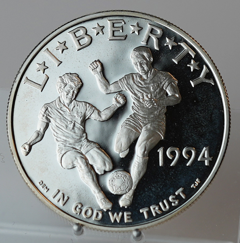 USA 1 Dollar Silber 1994 S Fußball-WM 1994 in den USA