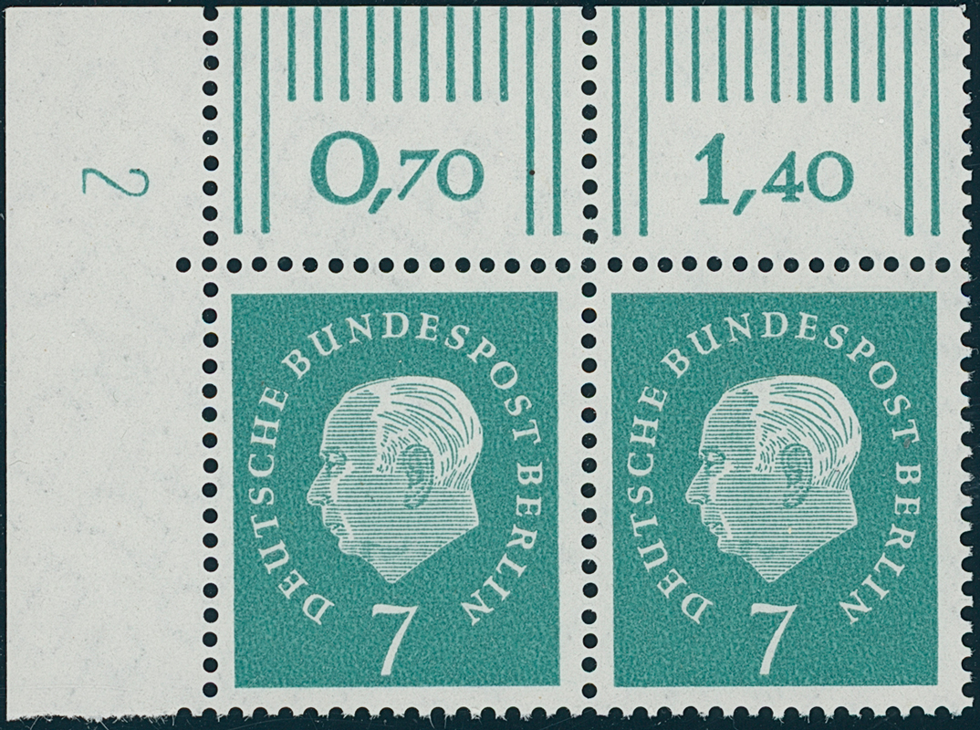 BERLIN 1959 MiNr. 182 DZ Druckerzeichen 2