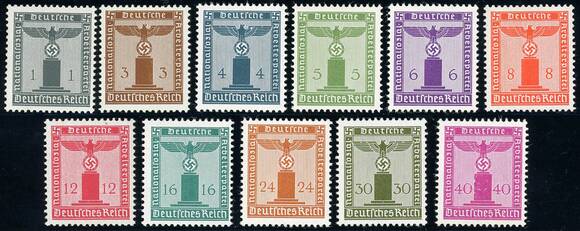 DR DIENST 1942 MiNr. 155-165 DR DIENST 1942 MiNr. 155-165