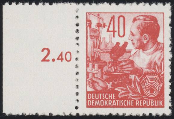 DDR 1953 MiNr. 375 N F Nachdruck ohne Stempel