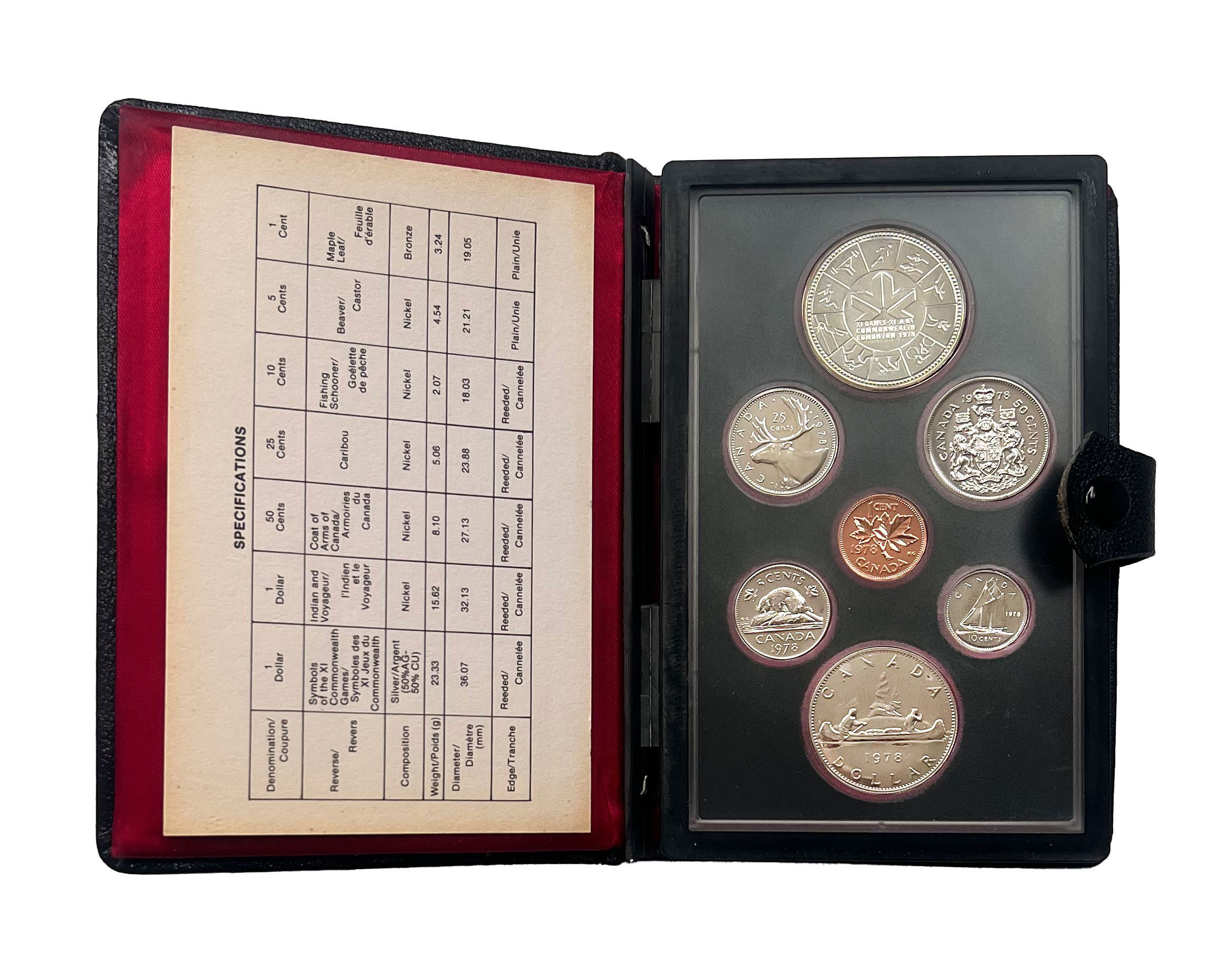 KANADA 1978 Proofset mit 1 Silberdollar XI. Commonwealthspiele Edmonton