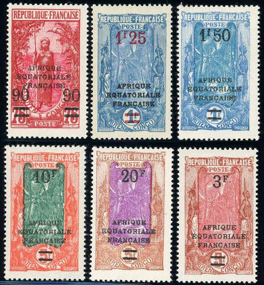 MITTELKONGO 1926 MiNr. 57-62