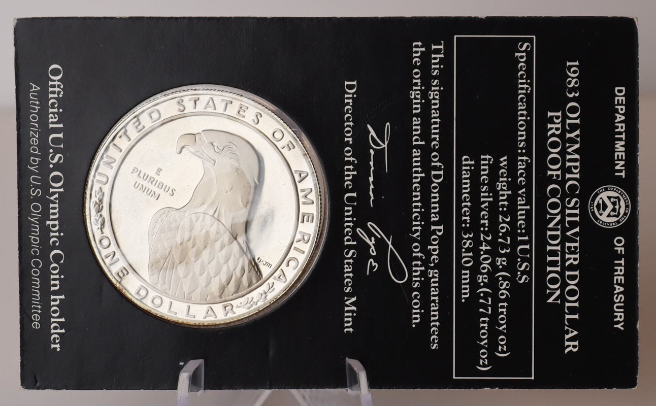USA 1 Dollar 1983 S Olympische Spiele in Los Angeles PP
