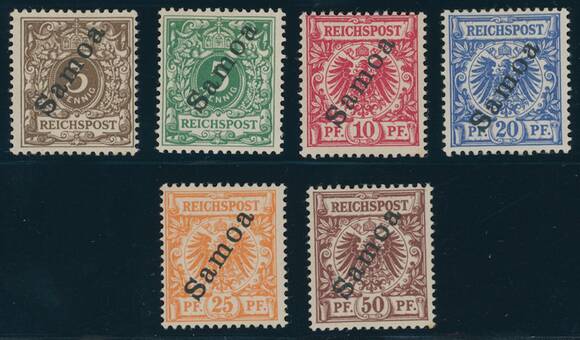 SAMOA 1900 MiNr. 1-6