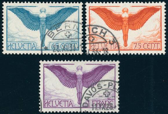 SCHWEIZ 1924 MiNr. 189-191 x Flugpost