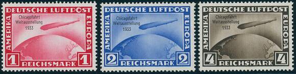 DR 1933 MiNr. 496-498 Chicagofahrt