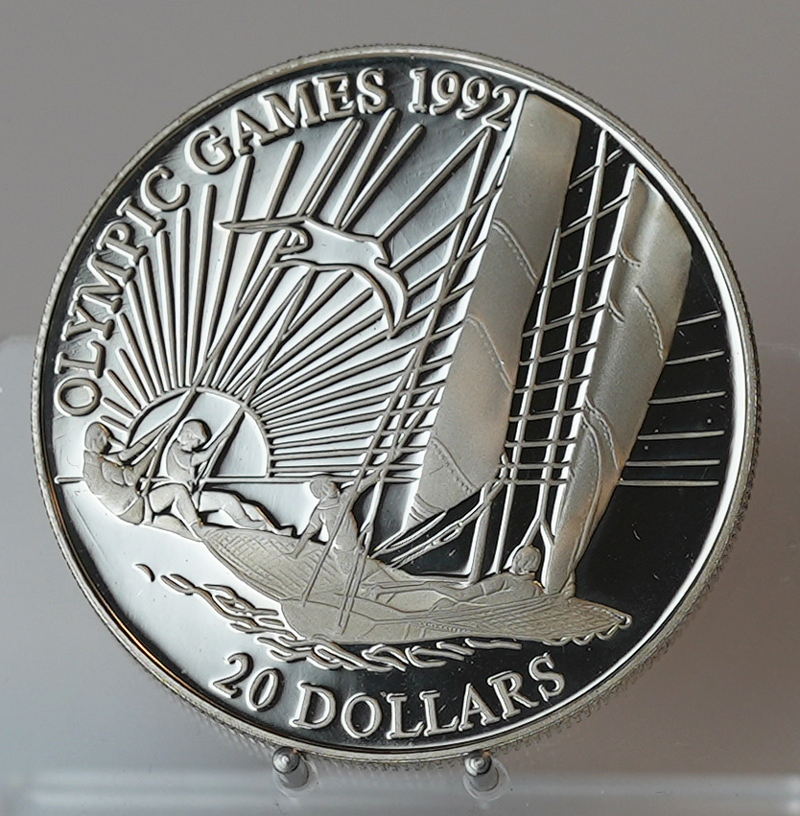 KIRIBATI 20 Dollars Silber 1992 Olympische Spiele 1992 in Barcelona