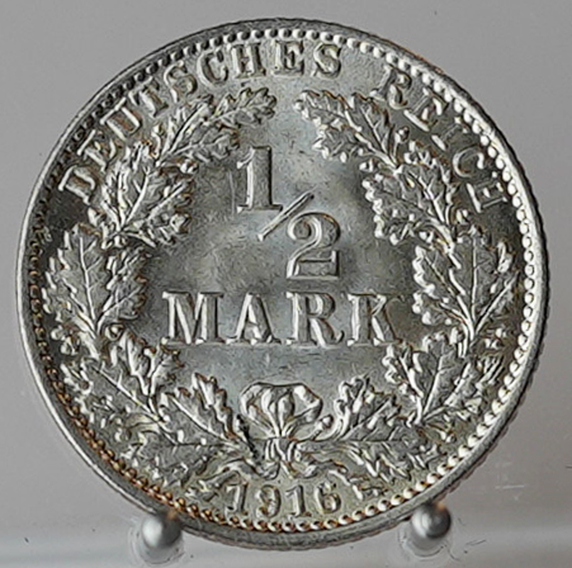 KAISERREICH 1/2 Mark Silber aus 1905-1919 Jaeger 16