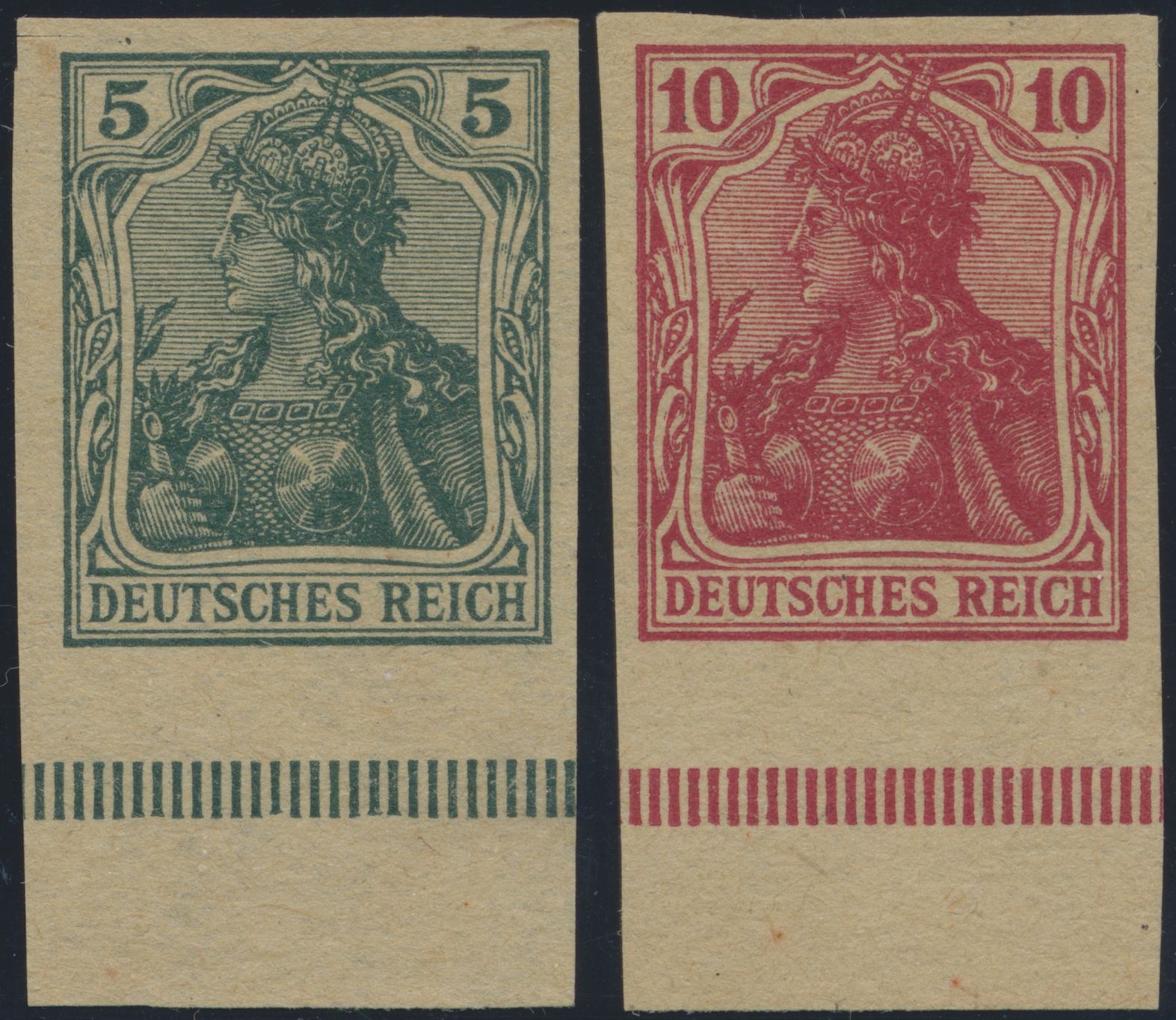 Deutsches Reich 1915 MiNr. 85-86 II V Versuchsdrucke