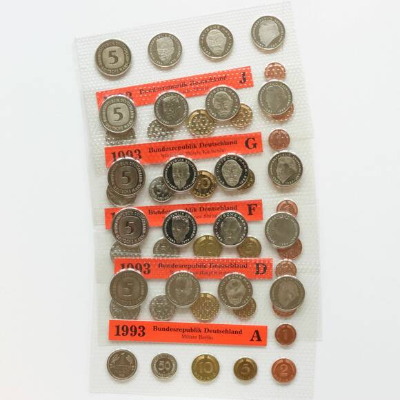 BRD 1993 Kursmünzsätze ADFGJ komplett