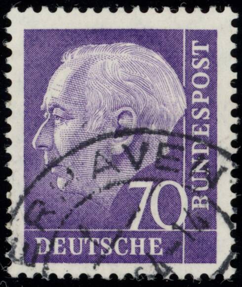 BRD 1956, MiNr. 263 x w Z Wasserzeichen seitenverkehrt