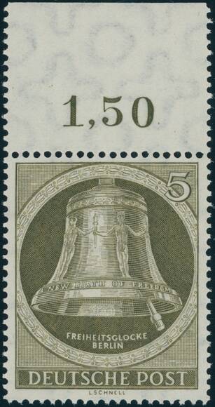 BERLIN 1951 MiNr. 82 y Oberrand