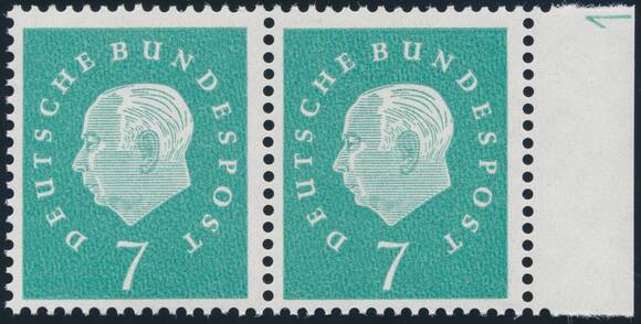BRD 1959 MiNr. 302 DZ Druckerzeichen 1