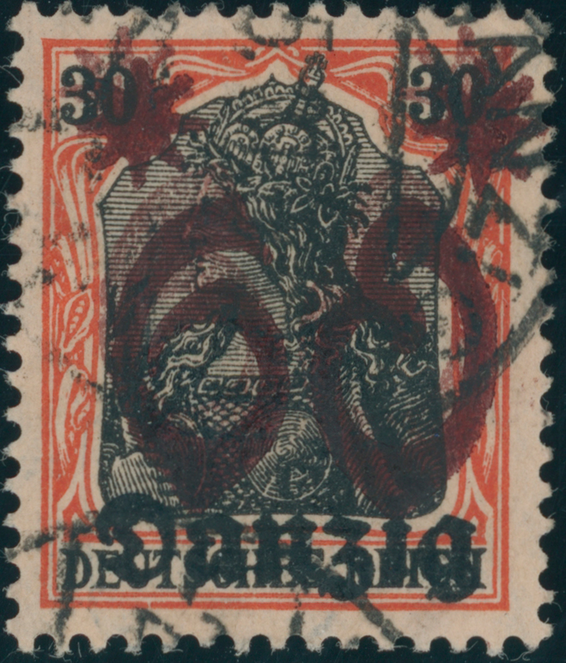 DANZIG 1920 MiNr. 19 DD II