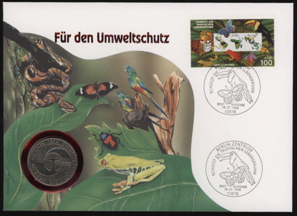 BRD 1982/1996 Numisbrief 'Für den Umweltschutz'