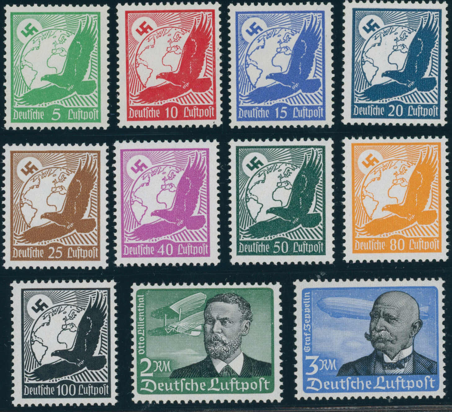 DEUTSCHES REICH 1934 MiNr. 529-539 x